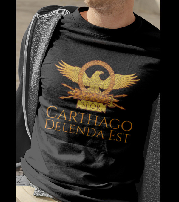 SPQR Eagle Carthago Delenda Est Ancient Roman T-Shirt