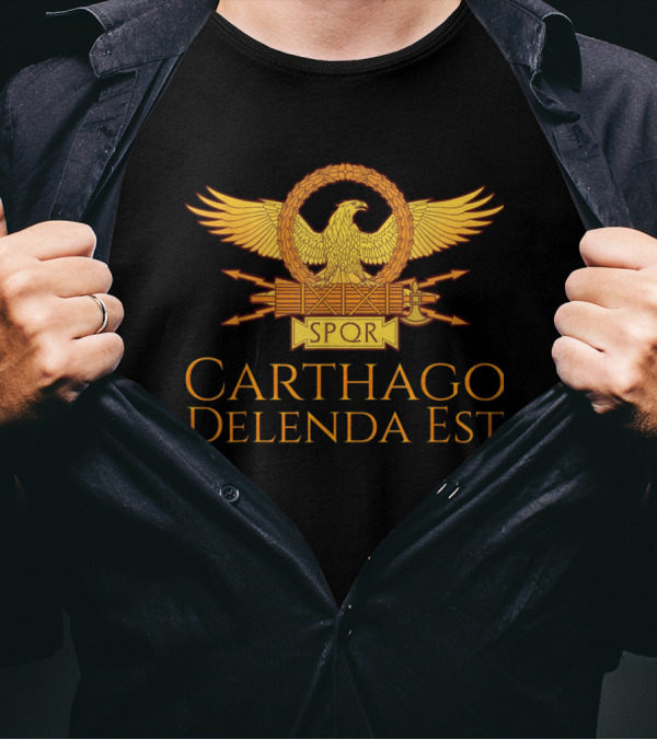 SPQR Eagle Carthago Delenda Est Ancient Roman T-Shirt