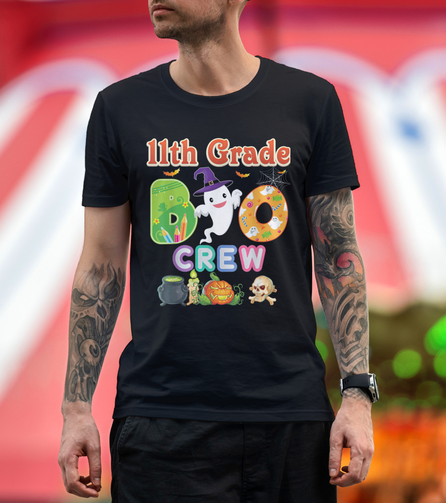 11th Grade Boo Crew Ghost Squad Team Teacher T-Shirt