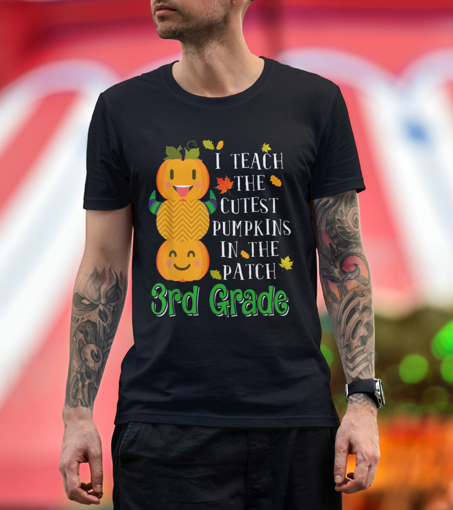 I Teach the Cutest Pumpkins in the Patch 3rd Grade T-Shirt