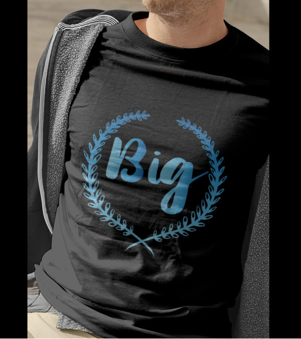 Big Sorority Family Blue Laurel Matching Reveal T-Shirt