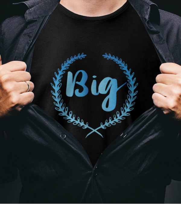 Big Sorority Family Blue Laurel Matching Reveal T-Shirt