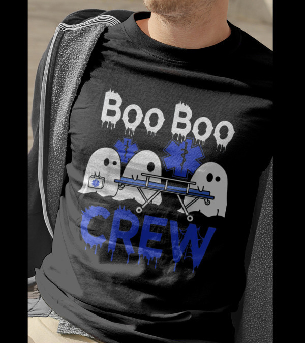 Boo Boo Crew EMTs And Paramedics Ghost Halloween T-Shirt