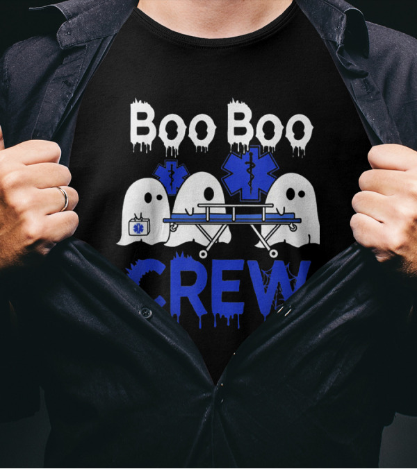 Boo Boo Crew EMTs And Paramedics Ghost Halloween T-Shirt