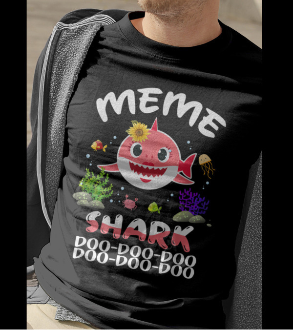 Meme Shark Doo Doo Doo Doo Ocean Family Matching Fun T-Shirt