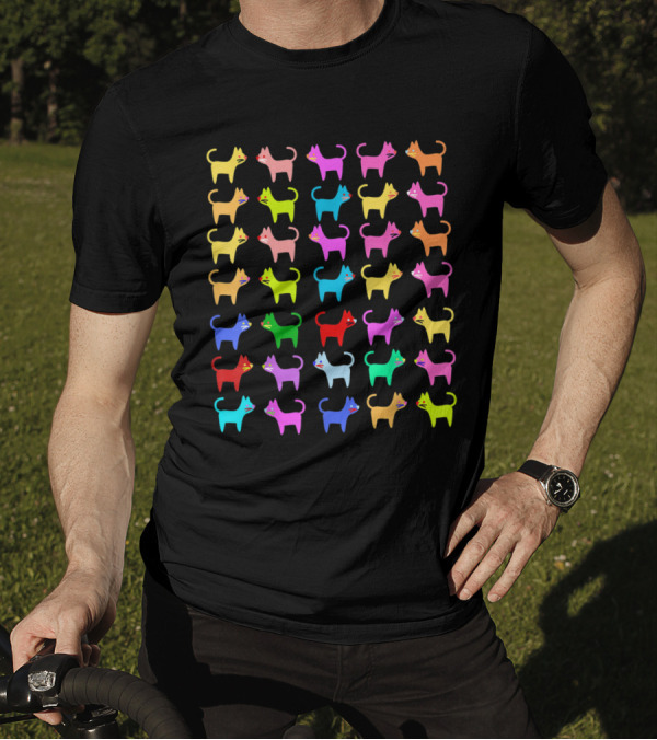 Colorful Funny Cat T-Shirt