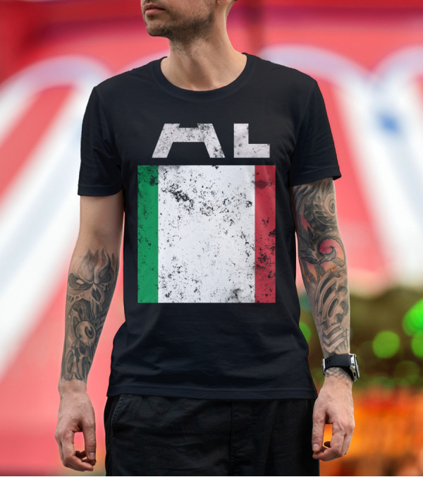 Premium T-Shirt: Vintage Italian Flag Pride AL T-Shirt Vintage Italian Flag Pride AL T-Shirt