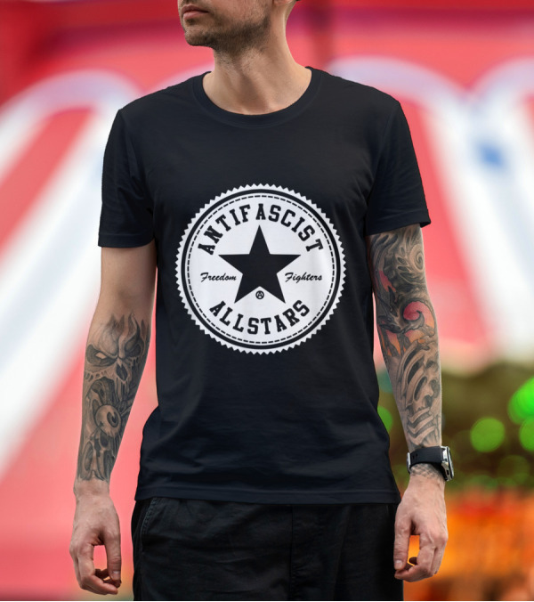 Premium T-Shirt: Antifascist All Stars Freedom Fighters Star T-Shirt Antifascist All Stars Freedom Fighters Star T-Shirt