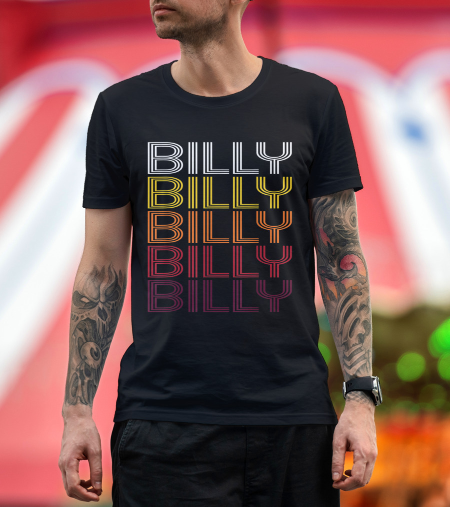 Billy Multicolor Gradient Wordmark T-Shirt
