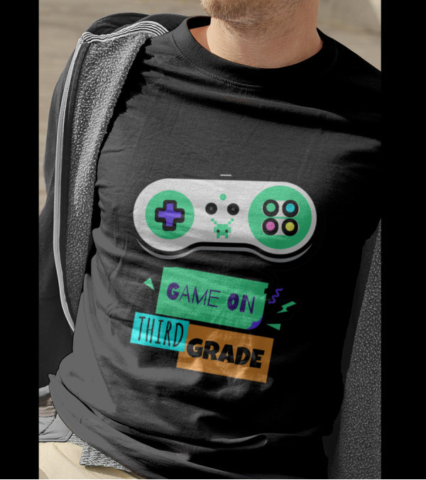 Game On Third Grade First Day Of 3rd Grade Back To School Controller T-Shirt