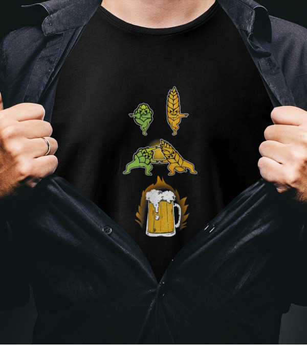Malted Barley And Hops Fusion Creates Beer With Iconic T-Shirt