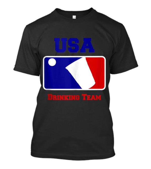 USA Drinking Team Funny Party Beer Pong Game Logo Cups T-Shirt