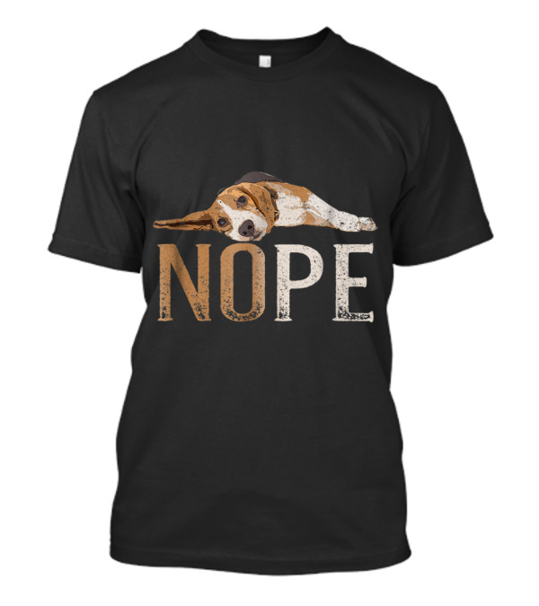 Nope Lazy Beagle Dog Puppy Animal Fur Paw T-Shirt