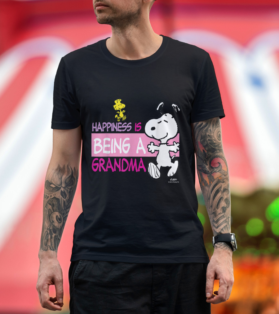 Peanuts Snoopy Happiness is Being a Grandma Woodstock T-Shirt