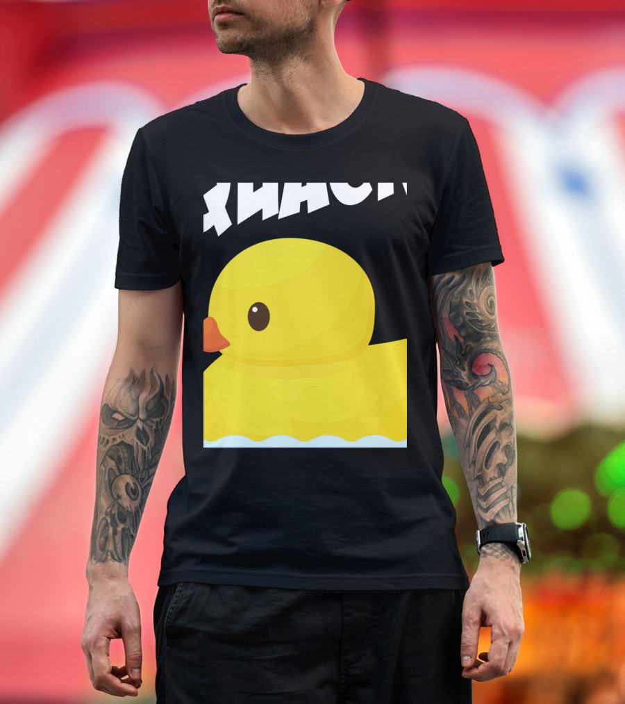 RELEASE THE QUACKIN Funny Yellow Rubber Duck Splash T-Shirt