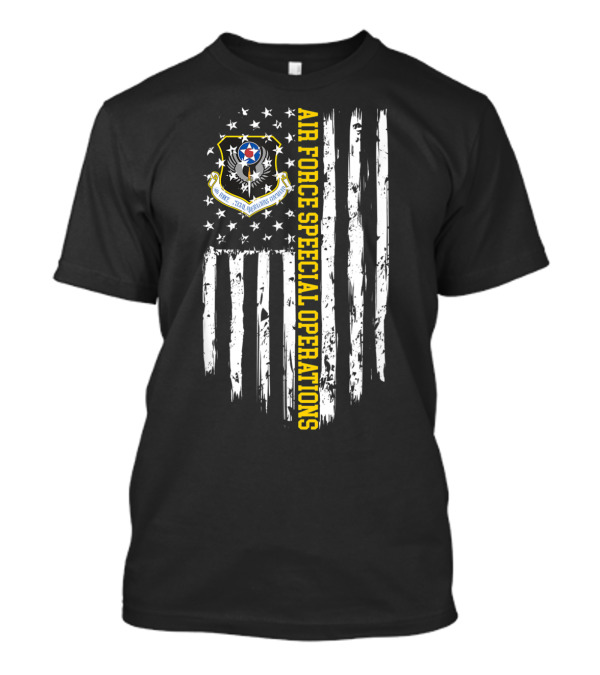Air Force Special Operations Command AFSOC American Flag Emblem T-Shirt