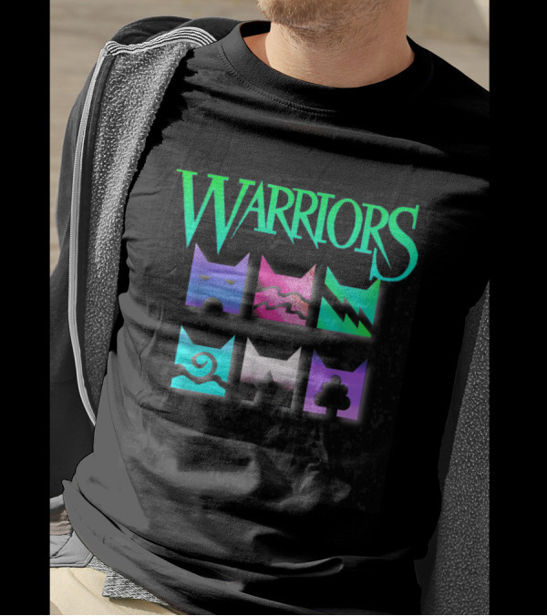Warriors Cats Neon Symbols For Book Readers T-Shirt