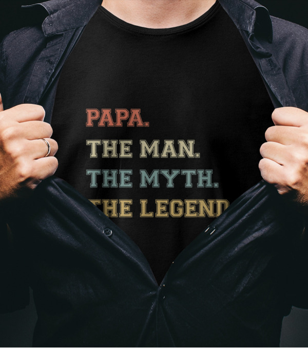 Papa The Man The Myth The Legend Varsity T-Shirt