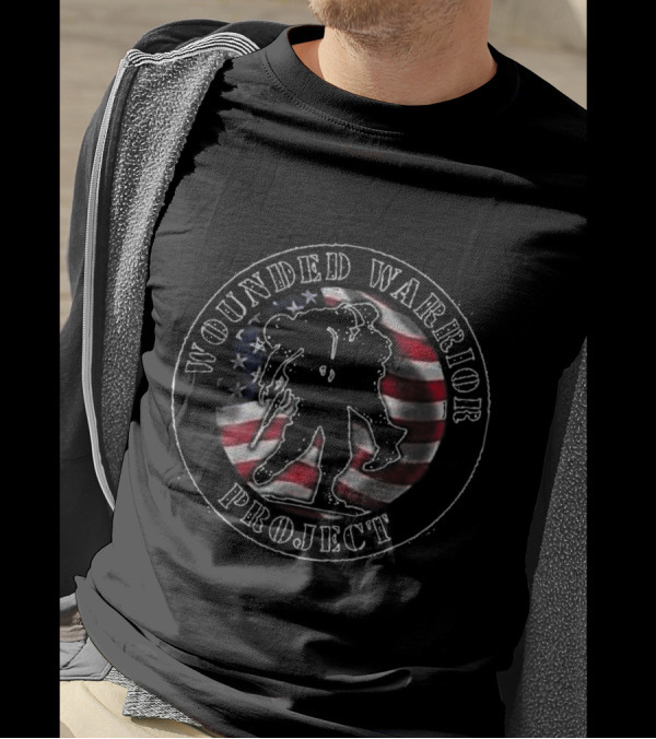 Wounded Warrior Project No One Left Behind American Flag T-Shirt