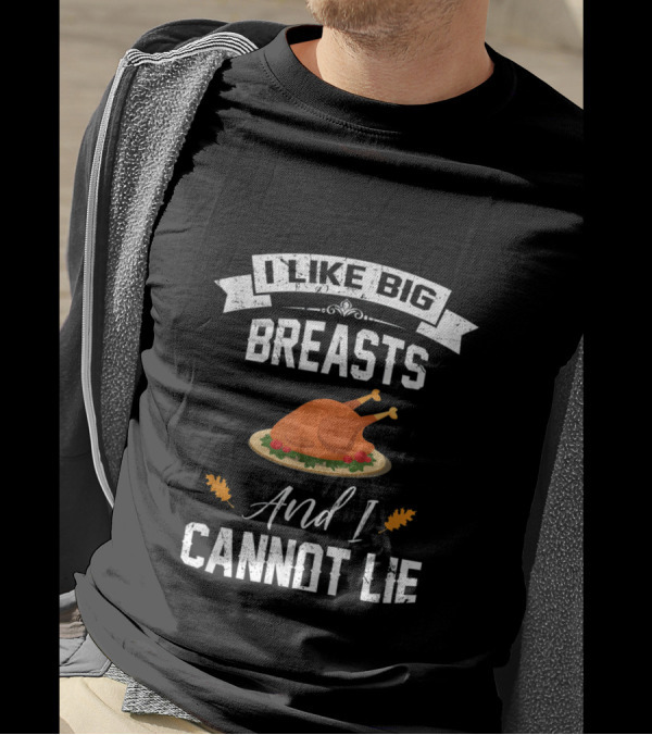 I Like Big Breasts And I Cannot Lie Turkey Plate Thanksgiving T-Shirt