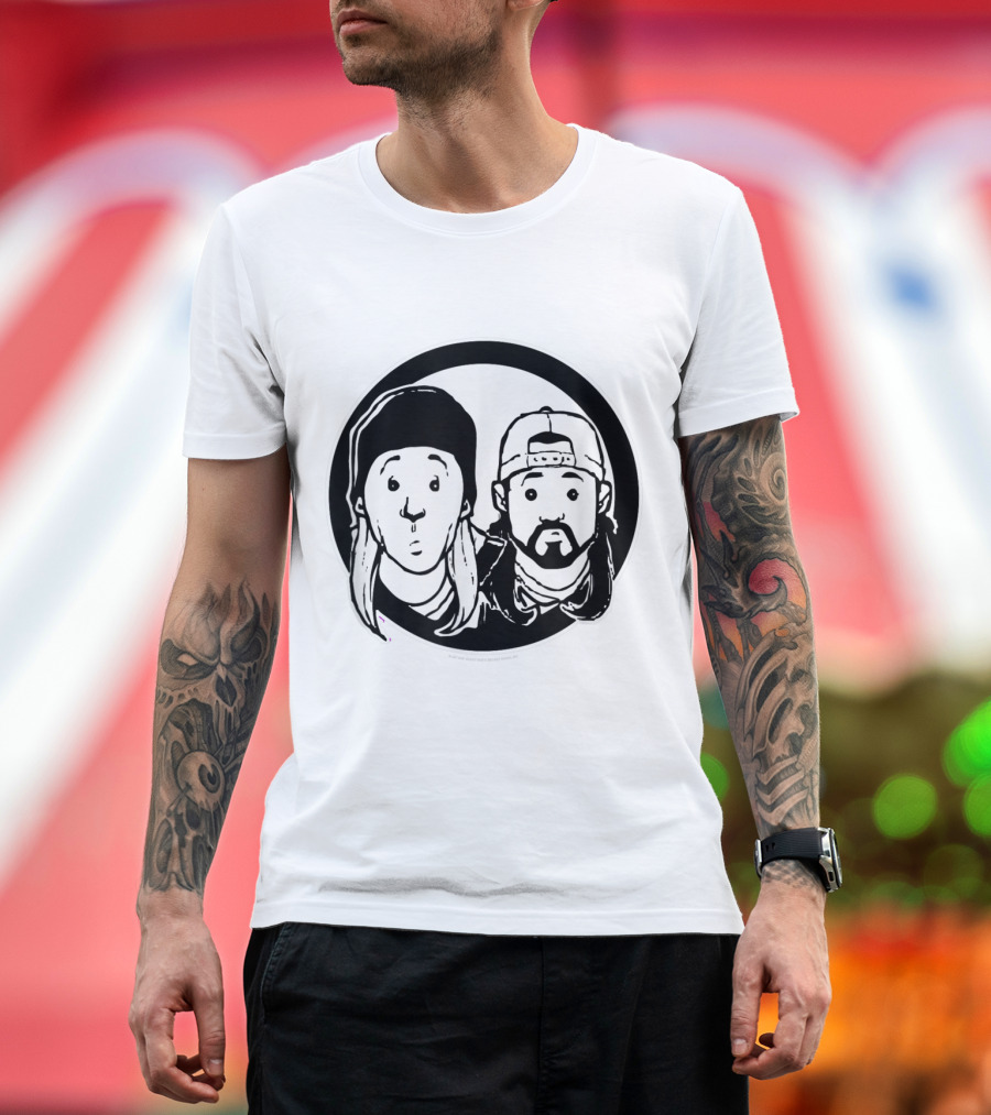 Jay and Silent Bob Just Jay and Silent Bob Circle T-Shirt