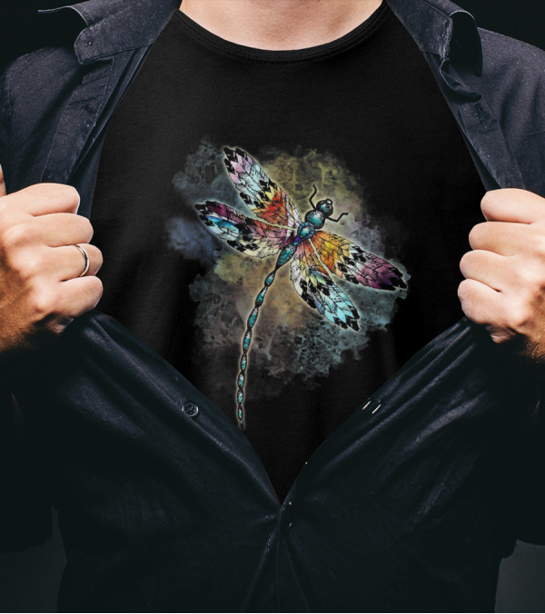 Colorful Dragonfly The Change Inside Of Me T-Shirt