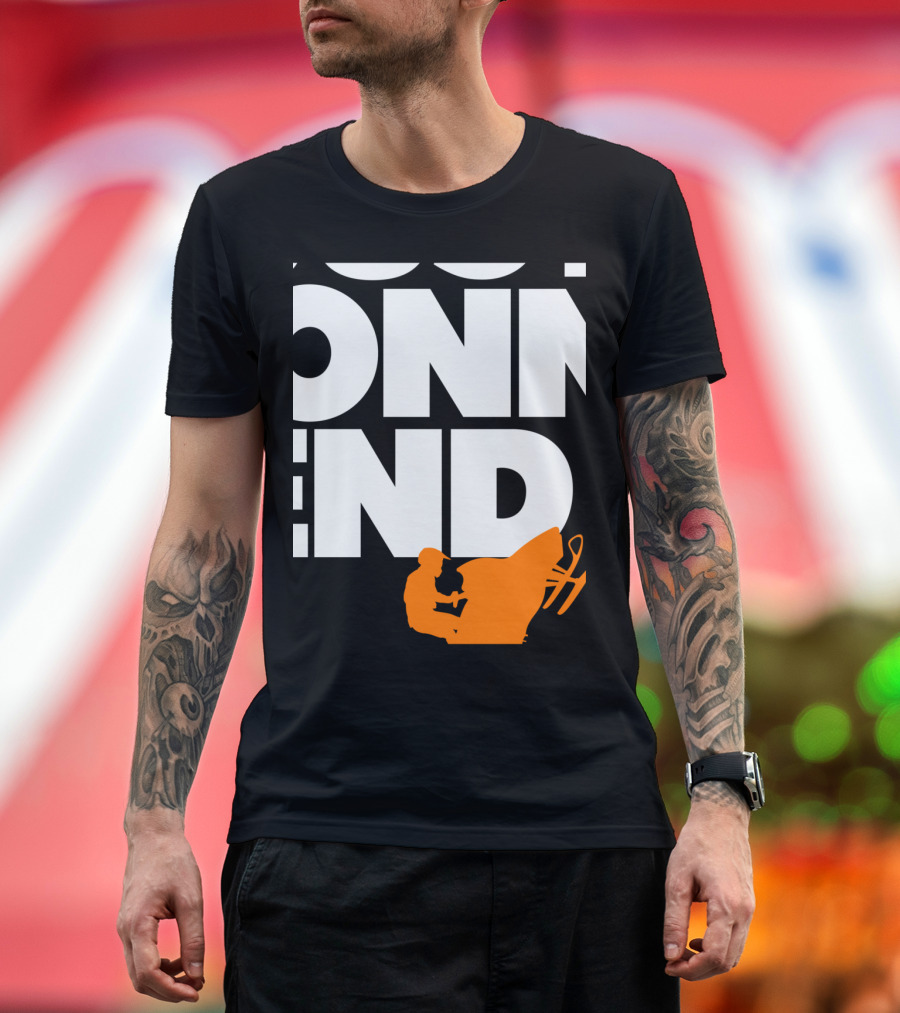 Just Gonna Send It Snowmobile Bold Text With Orange T-Shirt