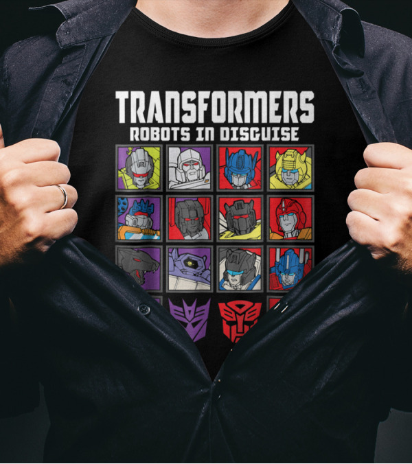 Transformers Robots In Disguise Multi Robot Grid T-Shirt