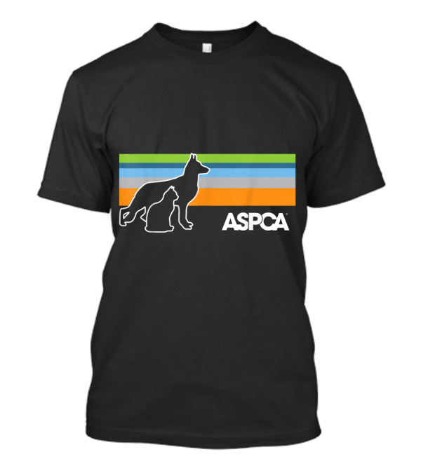 ASPCA Silhouette Dog Cat Stripes T-Shirt