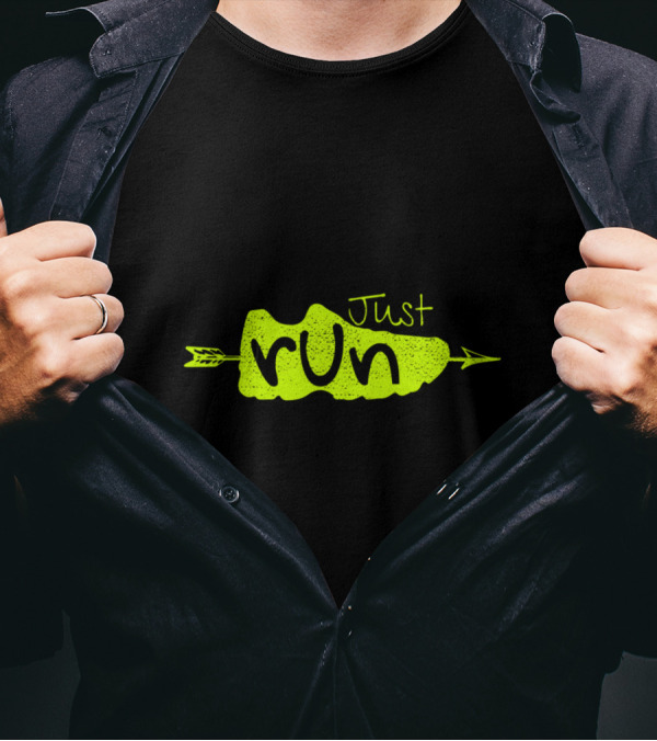 Just Run XC Cross Country Runner Arrow T-Shirt