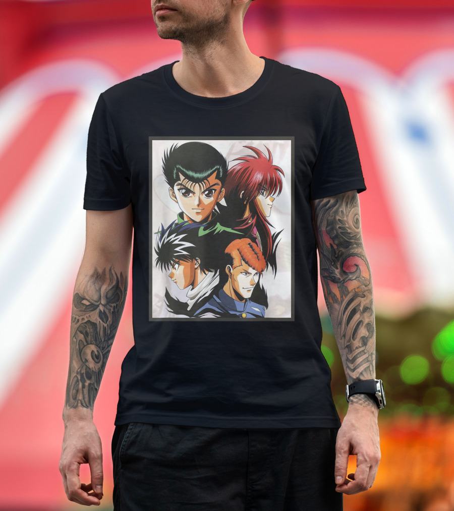 Yuyu Hakusho Anime Character Collage T-Shirt