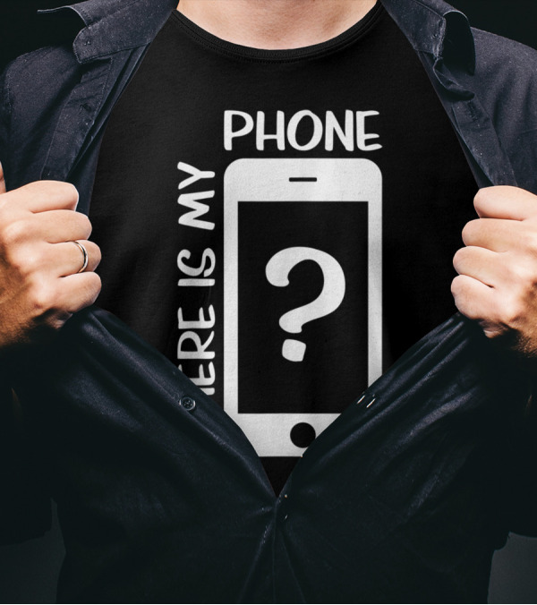 WHERE IS MY PHONE QUESTION MARK ICON PHONE T-Shirt
