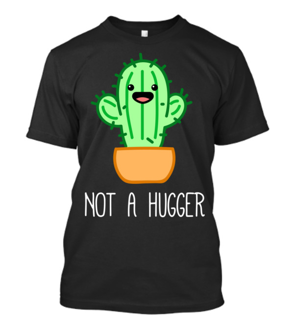 Cute Kawaii Cactus Not A Hugger Meme T-Shirt