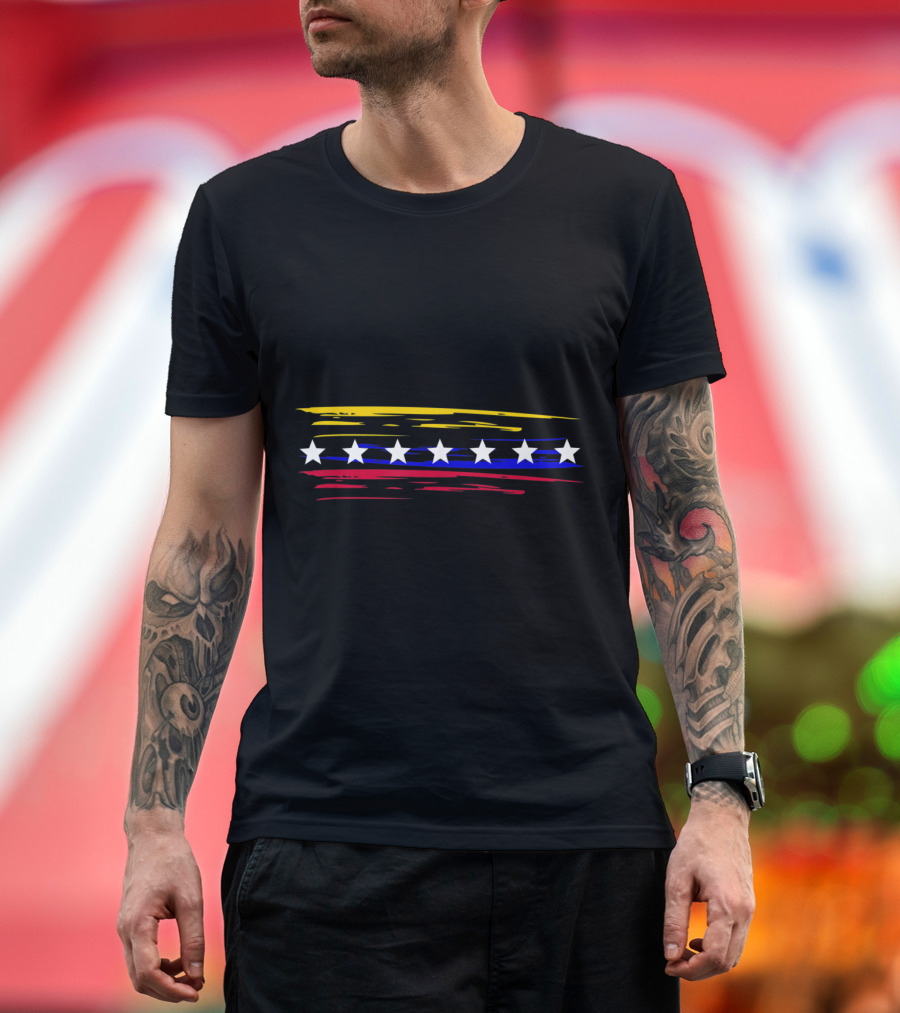 Venezuela Flag Seven Big Stars Minimalist T-Shirt