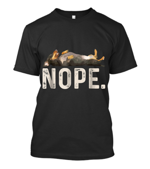 NOPE Lazy Dachshund Nap T-Shirt