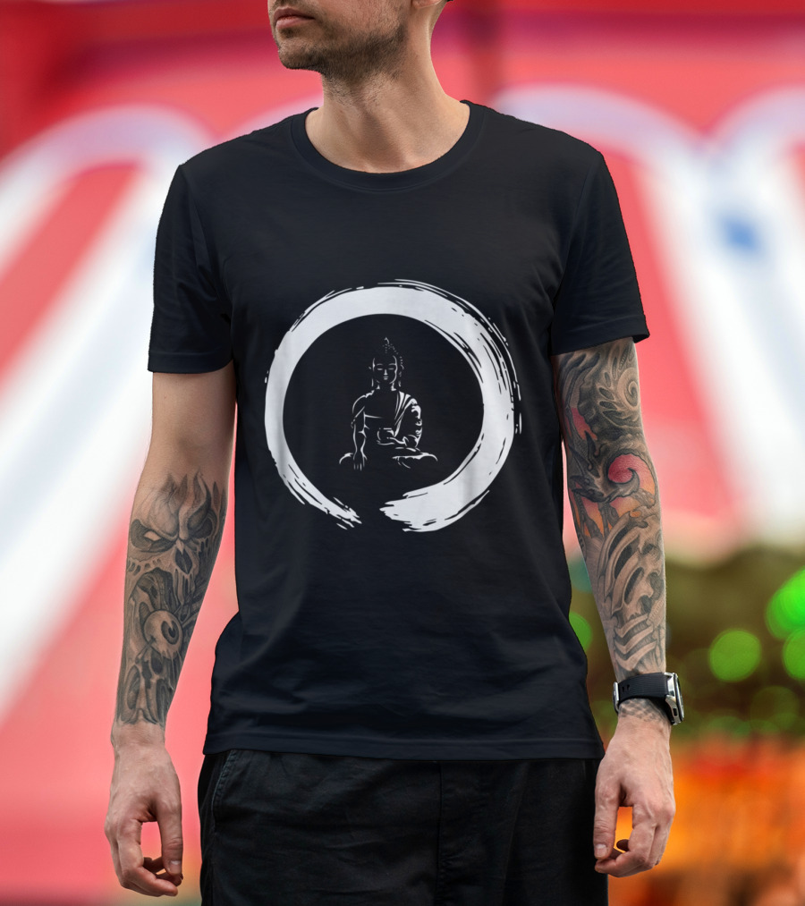 Gautama Buddha Zen Enso Circle Meditation Buddhism T-Shirt