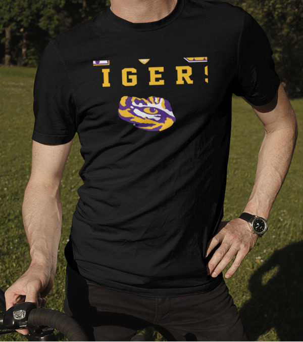 LSU Tigers Eye Logo Iconic Team Emblem T-Shirt