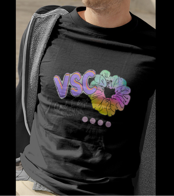 VSC And I Oop Sksksk Rainbow Aesthetic Scrunchie Trend T-Shirt