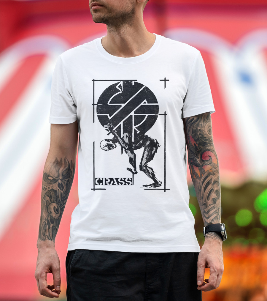 Crass Punk Anarchy Symbol British Street Punk Graffiti T-Shirt
