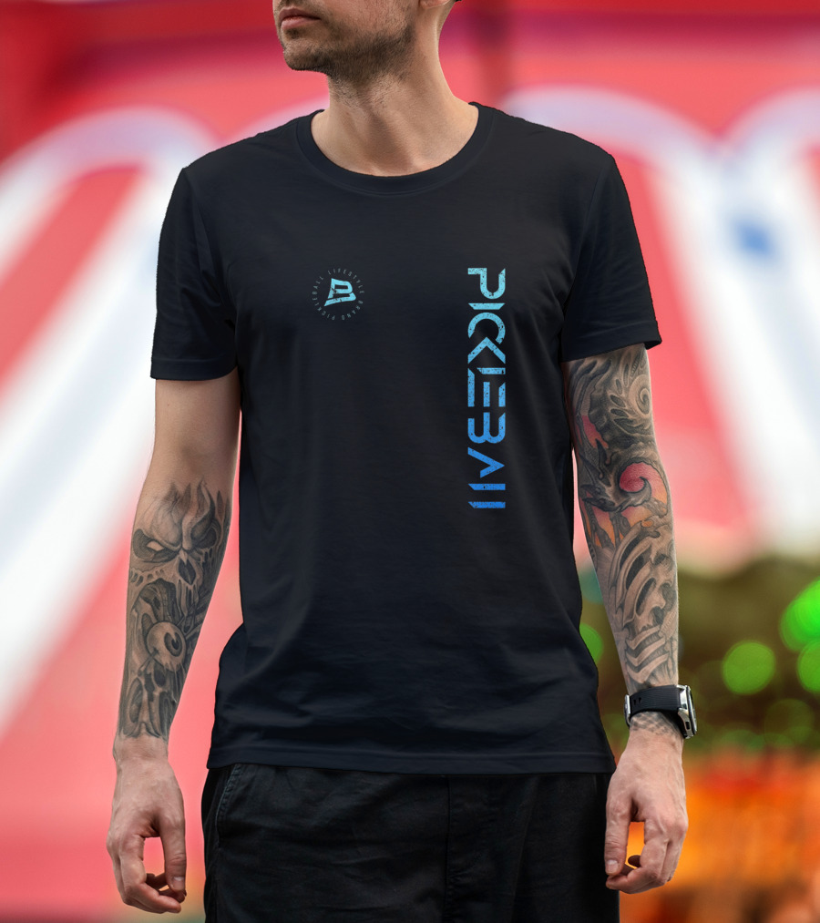 Pickleball Premium Fit Distressed Blue Gradient PicklePro Lifestyle Brand T-Shirt