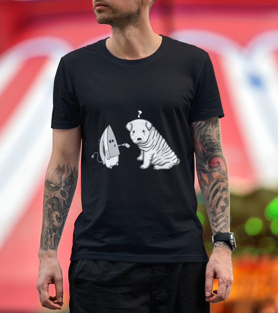 Shar Pei Questioned by Friendly Iron T-Shirt