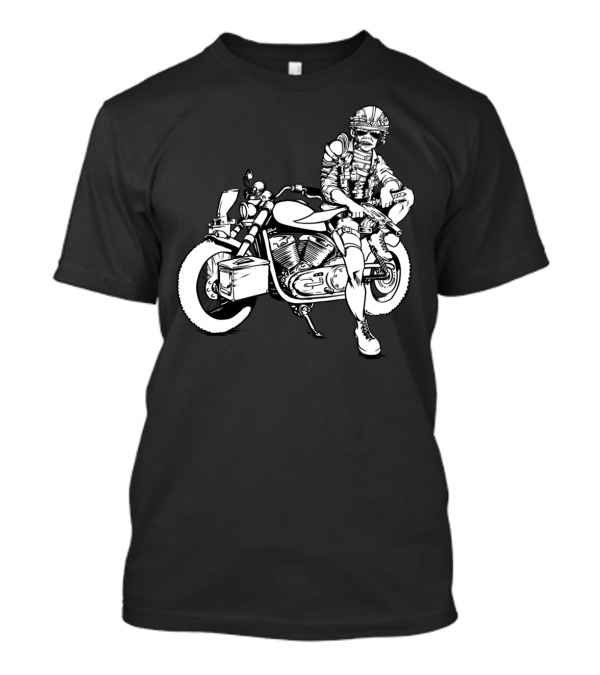 War White Four Riders Of The Apocalypse With Biker Soldier T-Shirt
