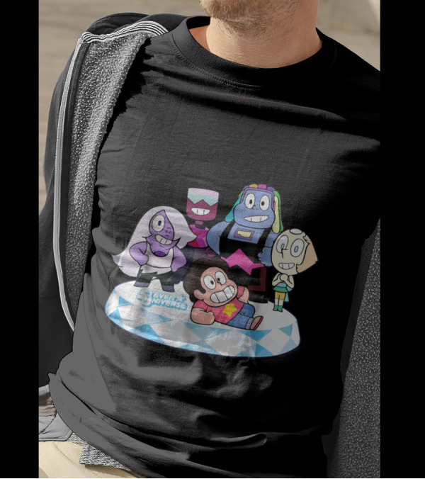 Steven Universe Group Shot Of All Gems Characters On Diamond Platform T-Shirt