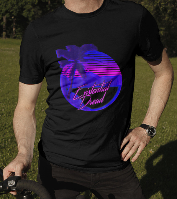 Vaporwave Existential Dreadwave Synthwave Palm Tree Aesthetic T-Shirt