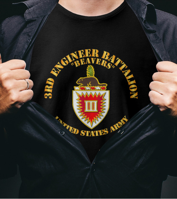3rd Engineer Battalion Beavers United States Army T-Shirt