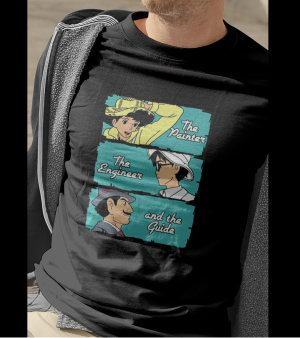 The Painter The Engineer And The Guide Studio Ghibli Characters T-Shirt