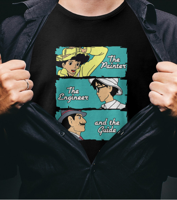The Painter The Engineer And The Guide Studio Ghibli Characters T-Shirt