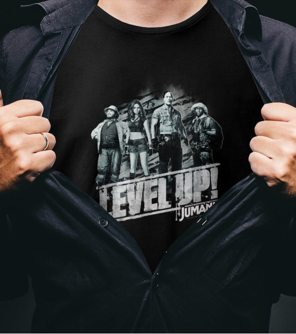 Jumanji The Next Level Group Shot Level Up T-Shirt