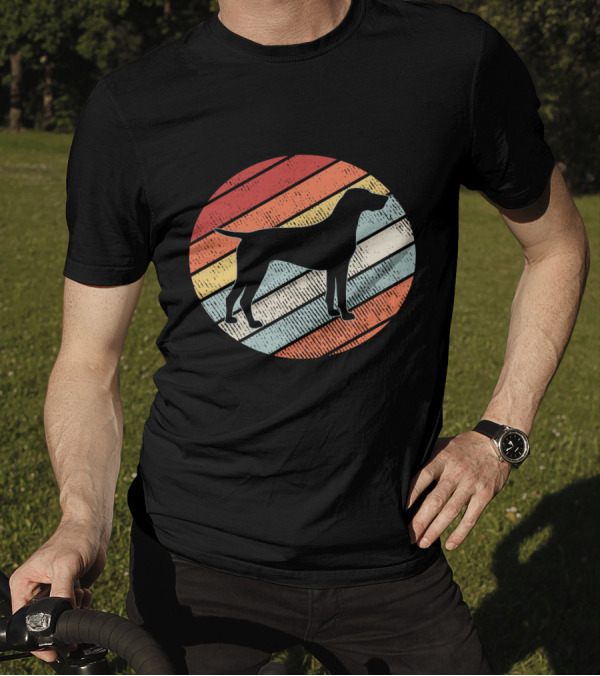 German Shorthaired Pointer Vintage Retro Stripes T-Shirt