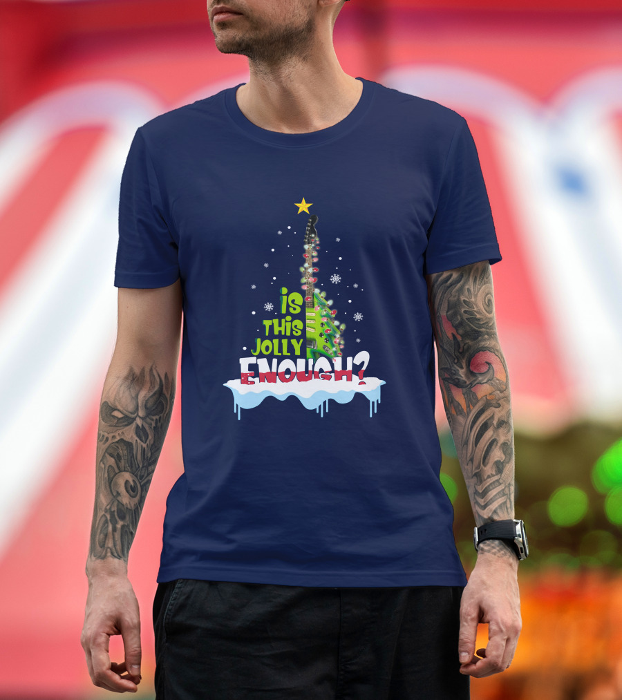 Is This Jolly Enough? Guitar Christmas Tree Lights T-Shirt